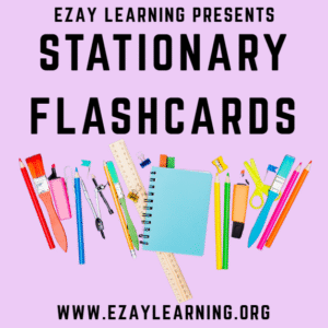 Stationery Flash Cards – Real Pictures for Everyday Learning & Vocabulary Building